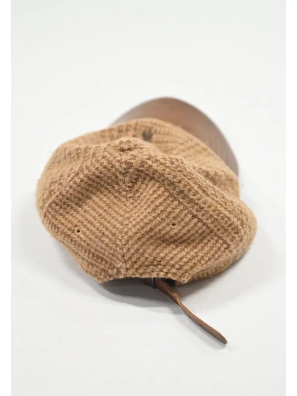 Polo Ralph Lauren Houndstooth Wool Cap in Brown